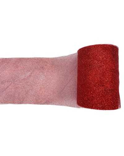 LUREX rojo 5 cm carro de cinta para decoraciones Precio por metro