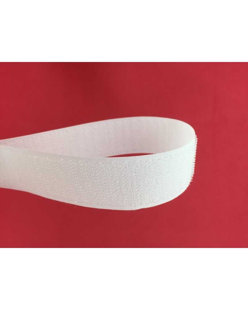 Klettbandhaken, grob, männlich, weiß, zum Nähen, 2 cm hoch