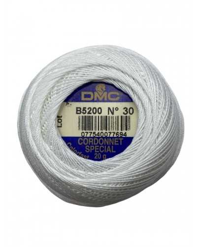 Cordonet Special B5200 N° 30 DMC Bianco 20 Grammi Filo Uncinetto