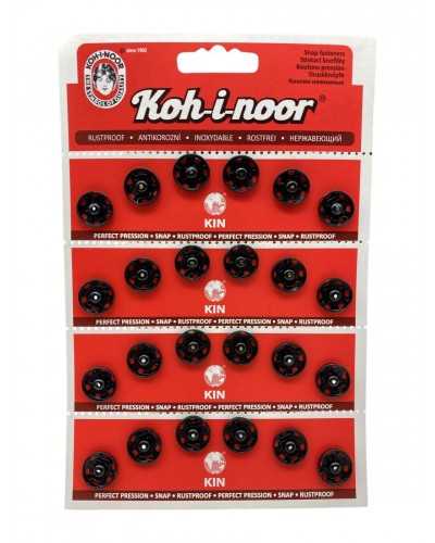 Set of 24 steel pressure automatic buttons 13.9 mm for sewing and tailoring