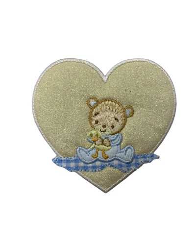 Heart Heart Glitter Heart Celeste Tear 8 cm