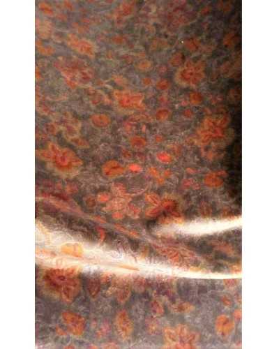 Tissu velours de coton imprimé de fleurs de 150 cm de haut