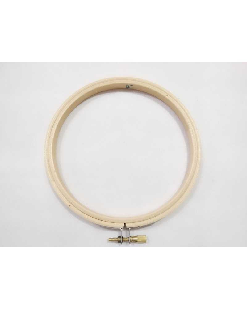 Cadre de point de croix circulaire en bois rond pour broderie à la main Diamètre 12