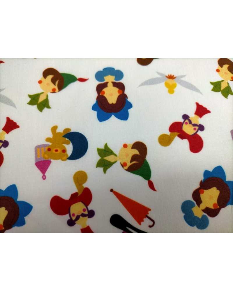50 Cm Tela Puro Algodón Estampado Cuentos De Hadas Caperucita Roja Peter Pan Pinocho Cascanueces H 150