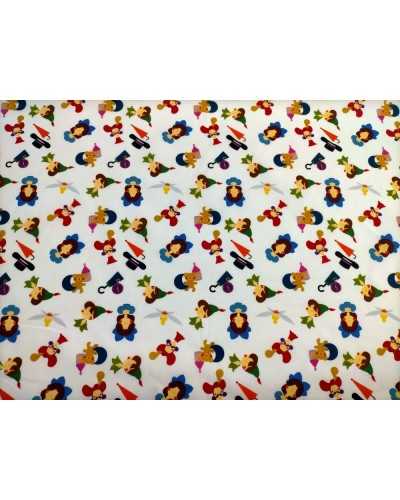 50 Cm Pure Cotton Fabric Printed Fairy Tales Little Red Riding Hood Peter Pan Pinocchio Nutcracker H 150