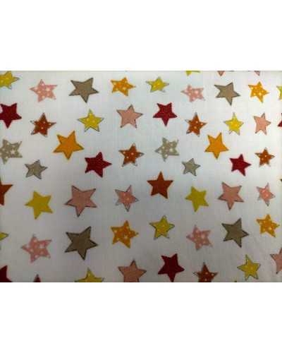 Tela de Puro Algodón Estampado Estrellas de Colores Alt. 150