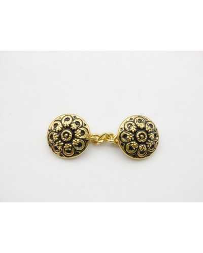 Hooks Buttons mozzette chain cm 6x2 gold and black