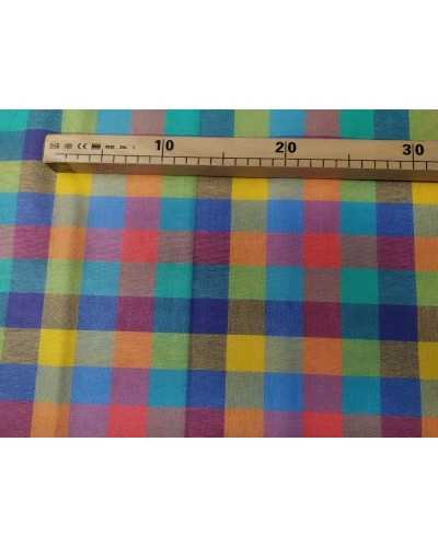 50 cm reiner Baumwollstoff, mehrfarbige schottische Tischdecke, garngefärbt, H 140