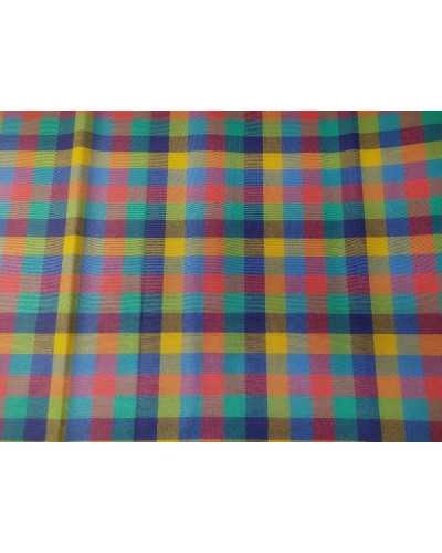 Tela de algodón puro de 50 cm Mantel escocés multicolor Hilo teñido H 140
