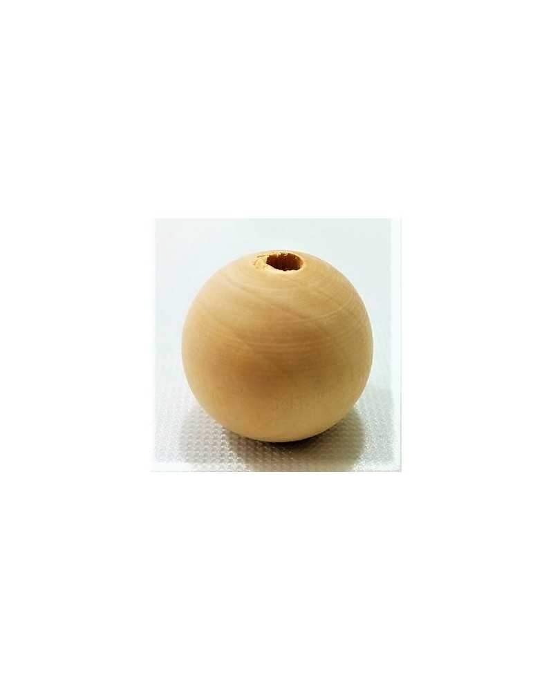 Coppia Perle legno con buco decoupage misura 20