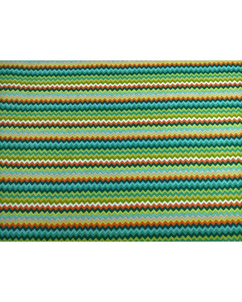 Tela Missoni Zig Zag Estampado Algodón Puro 50 Cm Alt. 150