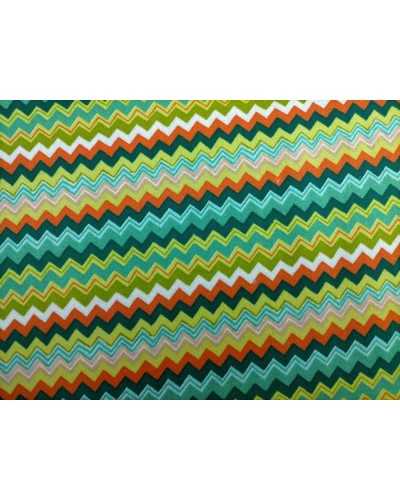 Tela Missoni Zig Zag Estampado Algodón Puro 50 Cm Alt. 150