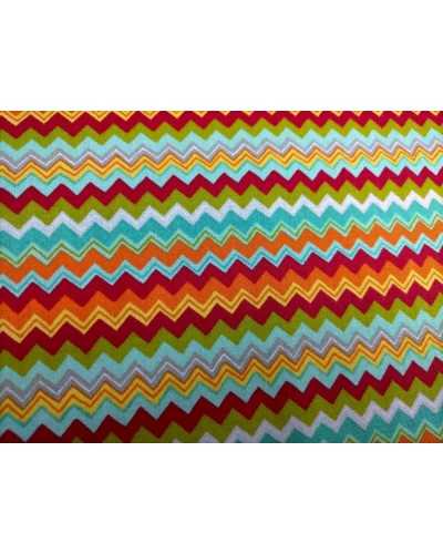 50 cm bedruckter Missoni-Stoff aus reiner Baumwolle mit Zick-Zack-Muster, H 150