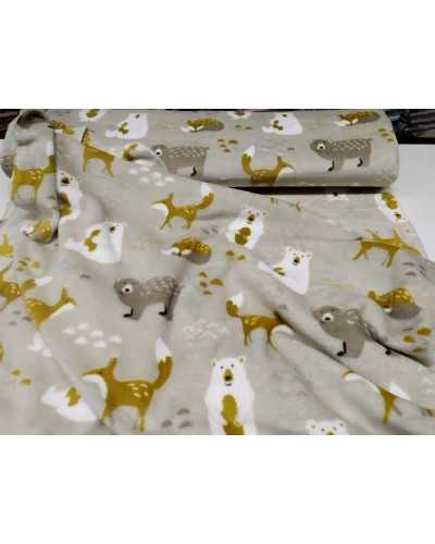 50 cm bedruckter weicher Chenille-Fleecestoff H 150