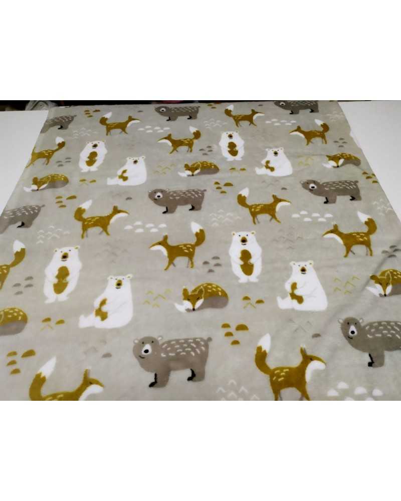 50 Cm Printed Soft Chenille Fleece Fabric H 150