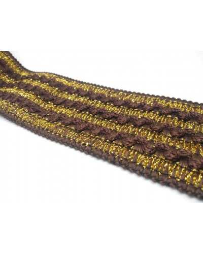 50 Cm Trimmings Elastic Chanel Striped Gold Lurex High 7 Cm