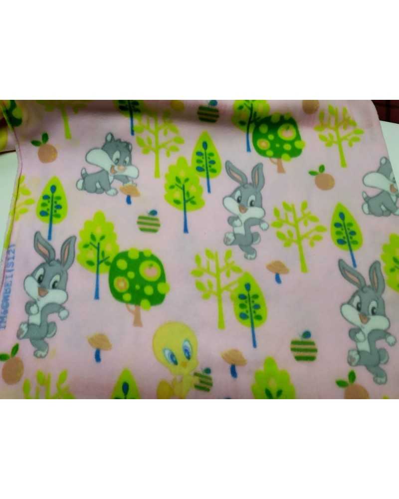 Tela Polar Estampada Looney Tunes 50 Cm Alt. 150 Cm