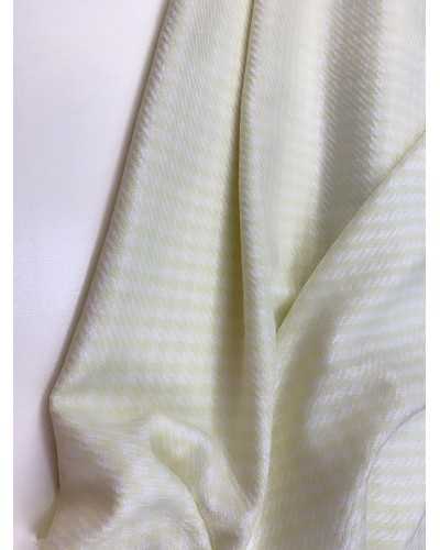 50 Cm Yellow Pied-de-poul Pure Wool Fabric H 150