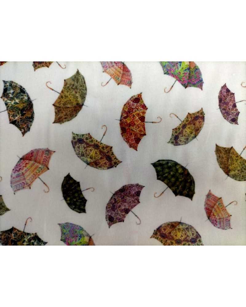 50 Cm Pure Cotton Fabric Printed Umbrellas H 150