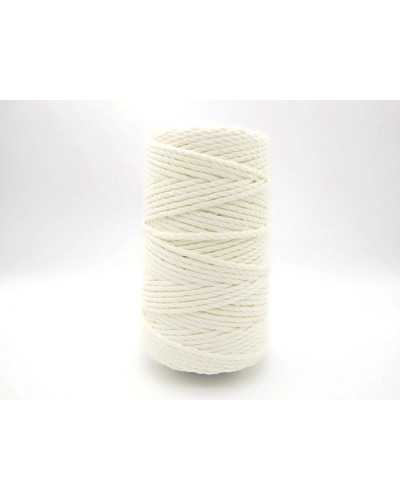 Makramee-Schnur, 4 mm, Baumwollseil, geflochtene Schnur, 3 Stränge, 500 g, 130 m