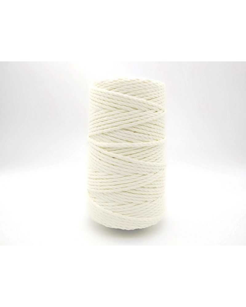 Macrame Cord 4 Mm Cotton Rope Braided Twine 3 Strands 500 GR 130 Mt