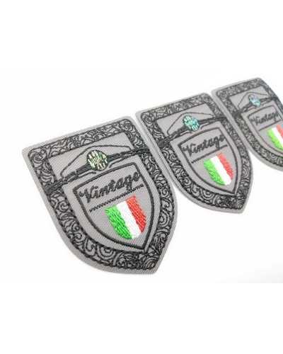 Iron-On Application Embroidered Patch Marbet Italian Flag Shield 42x55 Mm