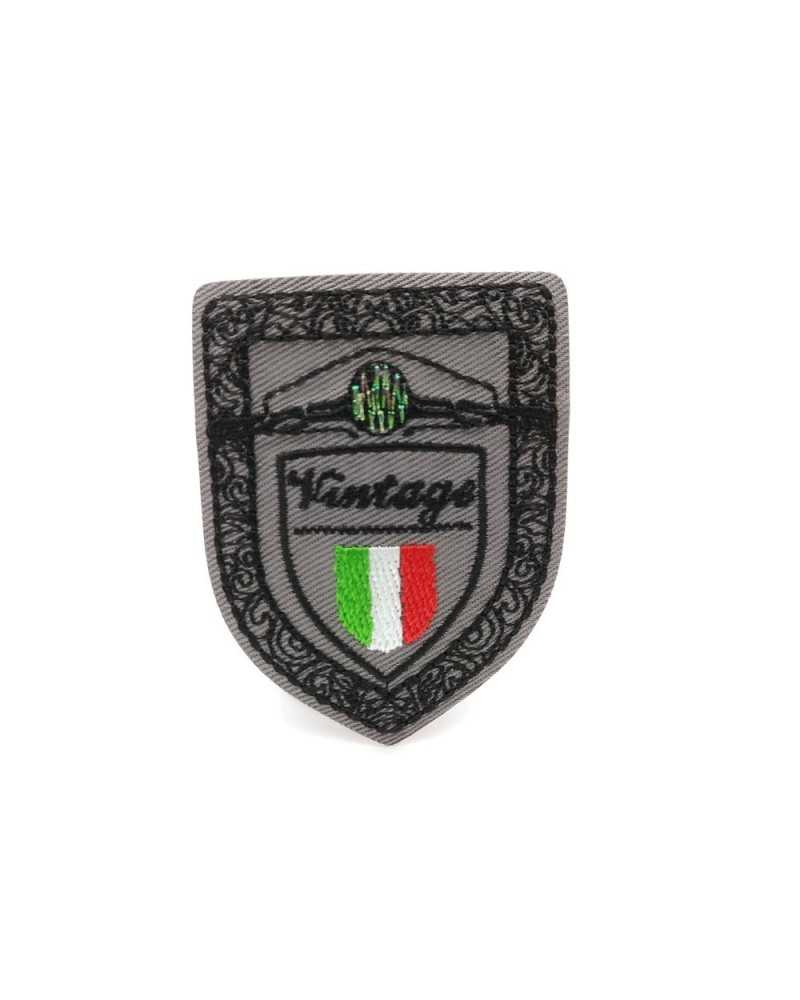 Écusson Brodé Application Thermocollante Marbet Drapeau Italien Bouclier 42x55 Mm