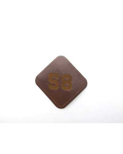 Aufnäher aus Kunstleder zum Aufbügeln, 58, braun, zum Aufbügeln, 3 x 3 cm