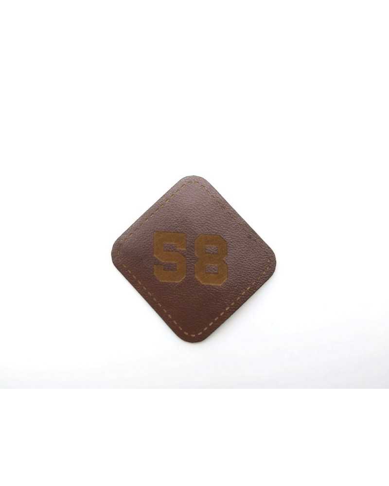 Aufnäher aus Kunstleder zum Aufbügeln, 58, braun, zum Aufbügeln, 3 x 3 cm