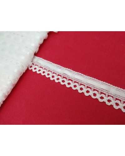 Lace Tip White Passanastro Cotton Satin High 17 Mm
