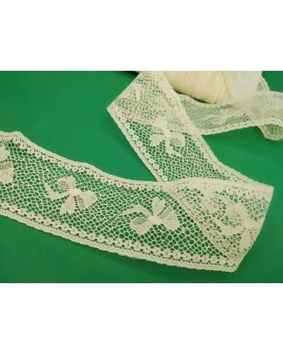 Puntilla De Algodón Puntilla Lazo Crudo Partición Alta 45 Mm