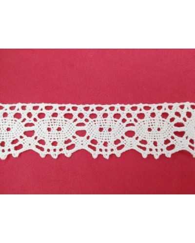 Lace Cotton Bobbin Lace Scalloped Net Tip High 35 Mm