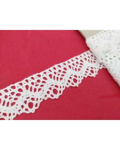 Passementerie Dentelle Bout Dentelle Coton Festonné Haut 25 Mm