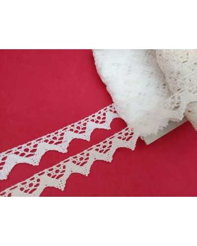 Lace Cotton Bobbin Scalloped Net Triangle Tip High 18 Mm
