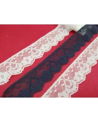 Besatz elastische Spitze Raschelblume hoch 3 cm