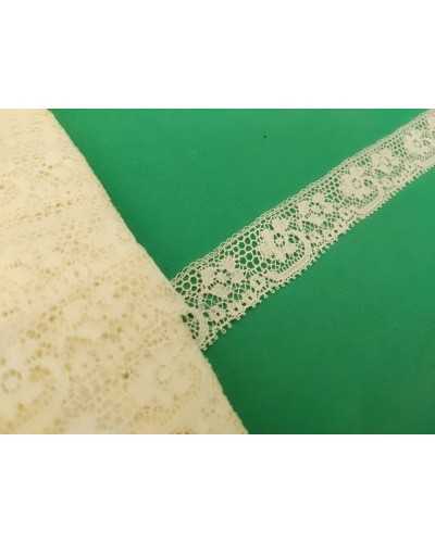 Trimmings Lace Embroidery Valencienne Pure Cotton High 17 Mm