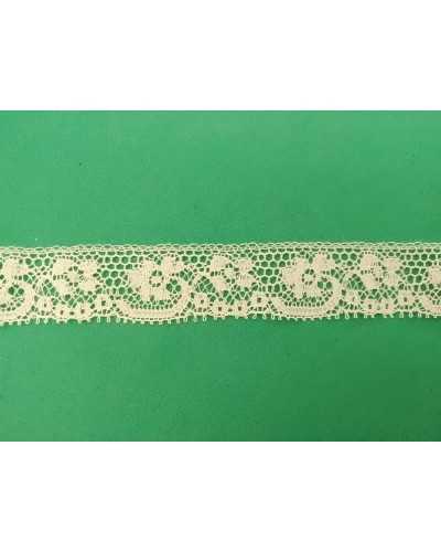 Passementerie Dentelle Broderie Valencienne Pur Coton Hauteur 17 Mm
