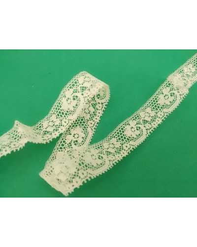 Passementerie Dentelle Broderie Valencienne Pur Coton Hauteur 17 Mm