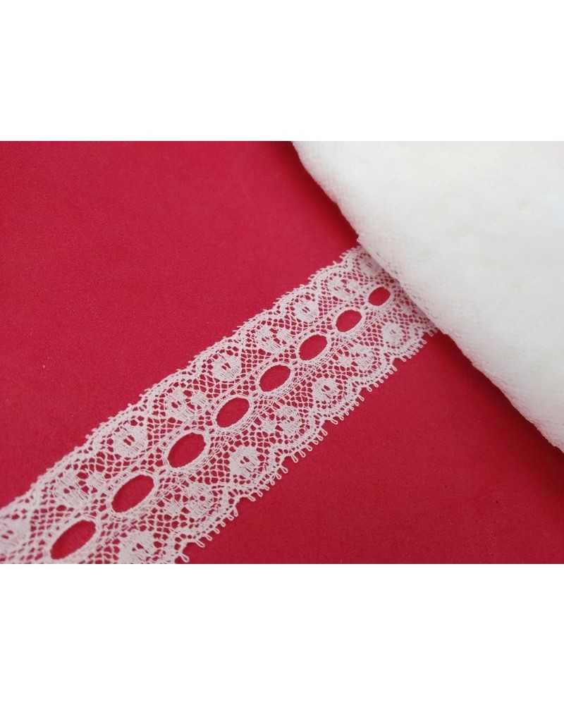 Dentelle Dentelle Brodée Valencienne Passanastro Pois Pur Coton Haute 25 Mm