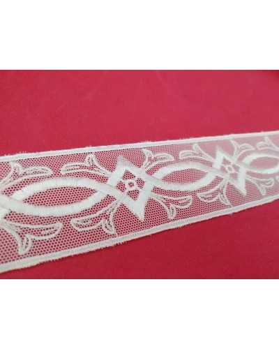 White Tule Lace Embroidered Partition Edge High 4 Cm