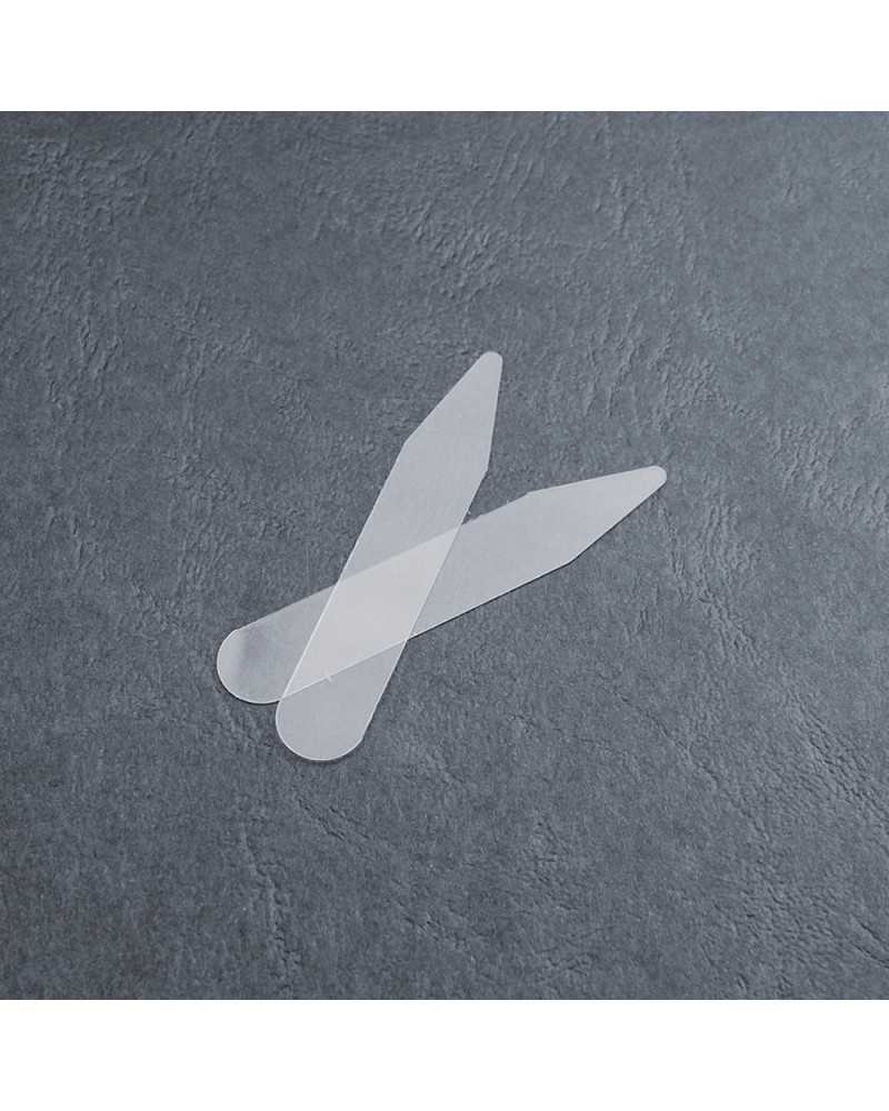 2 Transparent Plastic Shirt Splints 55x10 Mm