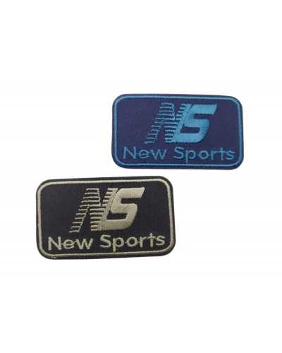 Application d'écusson thermocollant brodé NS New Sports 55x30 mm