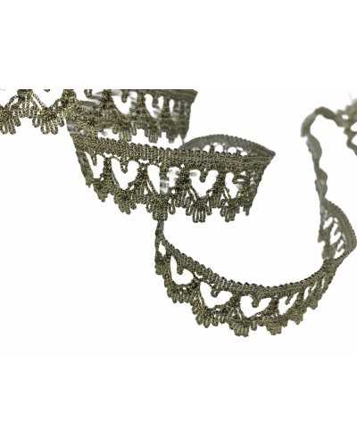 Lurex-Besatz, transparentes Herz, 2 cm hoch