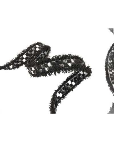 Passementerie Chanel Modele Fringe Couverture Noir Blanc Point 2 Cm De Haut