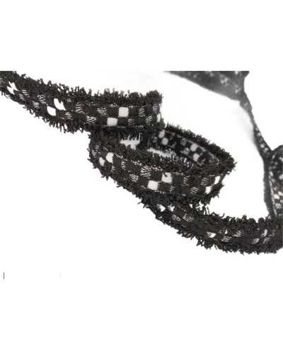 Passementerie Chanel Modele Fringe Couverture Noir Blanc Point 2 Cm De Haut