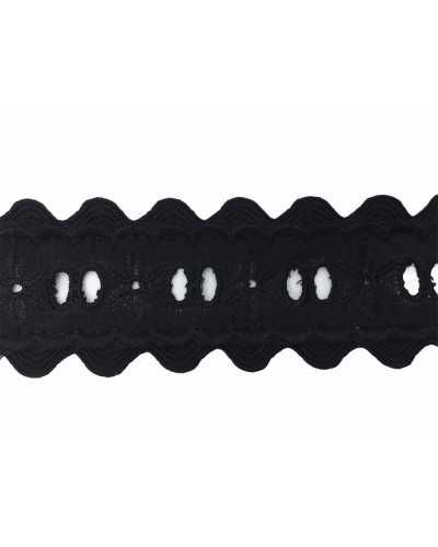 Pasamanería Cenefa Puntilla Sangallo Passanastro Serpentina Bordado Algodon Alto 4 Cm