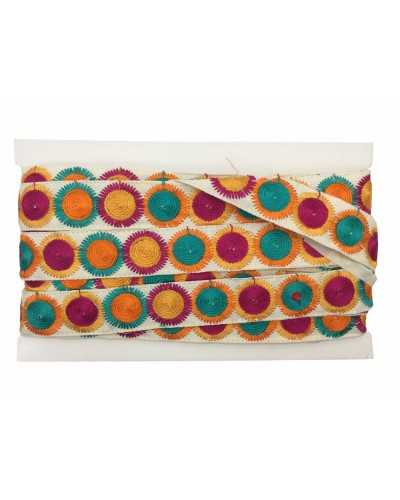 50 cm Trennwand mit Gallonen-Kreis, bestickt, 30 mm hoch
