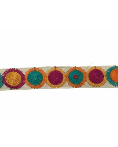 50 Cm Passamaneria Tramezzo Gallone Cerchio Ricamato Alto 30 Mm