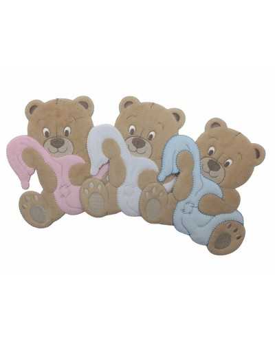 Thermoklebende Applikation, Samt-Stickerei-Patch, Baby-Bär-Abdeckung, 13 x 14 cm
