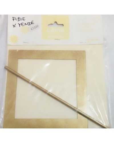 Curtain holder in lacquered square steel